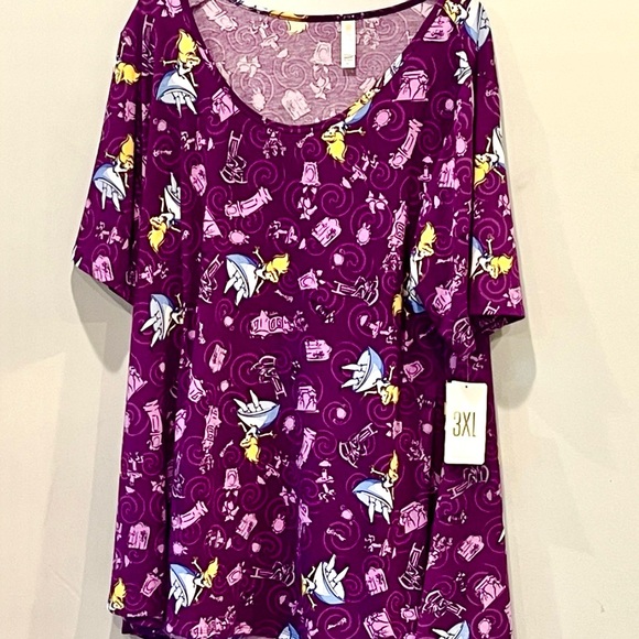 Disney x LuLaRoe Alice in Wonderland Perfect Women’s Top NWT - Picture 2 of 10